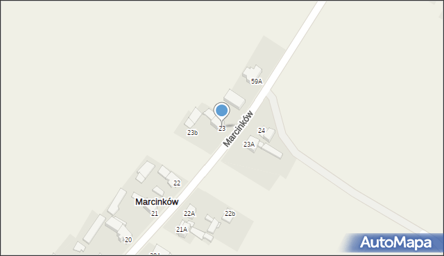 Marcinków, Marcinków, 23, mapa Marcinków