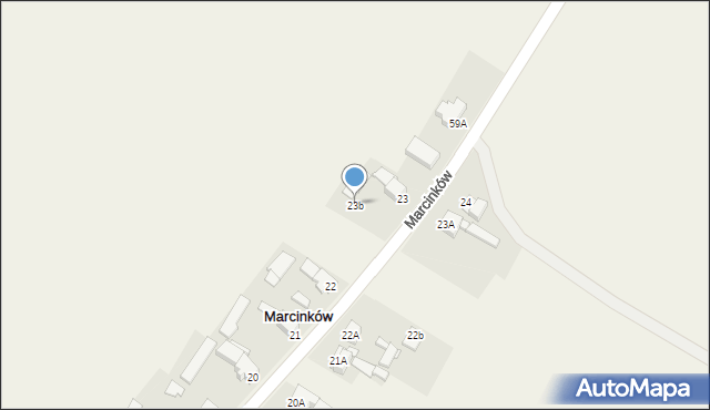 Marcinków, Marcinków, 23b, mapa Marcinków