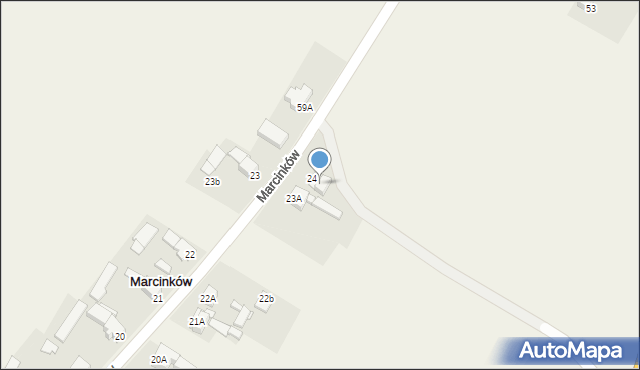 Marcinków, Marcinków, 24A, mapa Marcinków