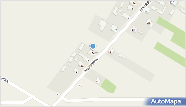 Marcinków, Marcinków, 5A, mapa Marcinków