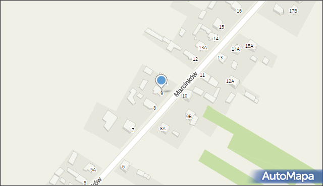 Marcinków, Marcinków, 9, mapa Marcinków
