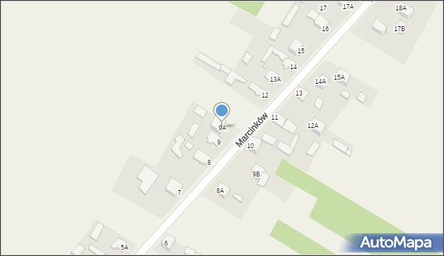 Marcinków, Marcinków, 9A, mapa Marcinków