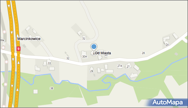 Marcinkowice, Marcinkowice, 30, mapa Marcinkowice