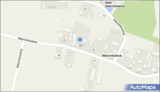 Marcinkowice, Marcinkowice, 38, mapa Marcinkowice