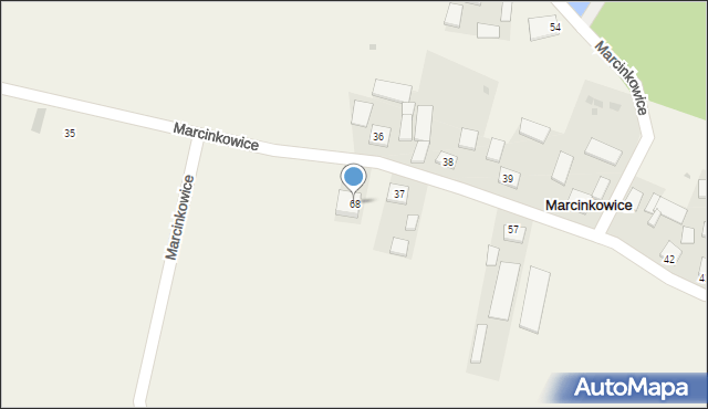 Marcinkowice, Marcinkowice, 68, mapa Marcinkowice
