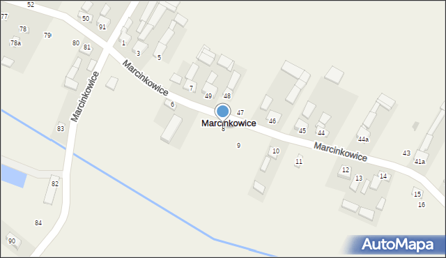 Marcinkowice, Marcinkowice, 8, mapa Marcinkowice