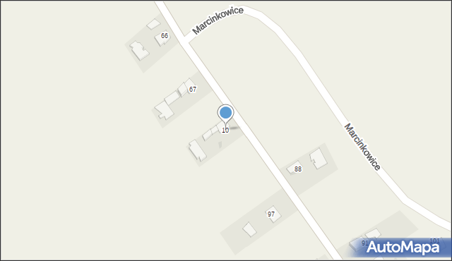 Marcinkowice, Marcinkowice, 10, mapa Marcinkowice