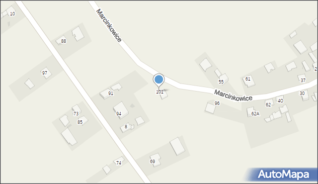 Marcinkowice, Marcinkowice, 101, mapa Marcinkowice