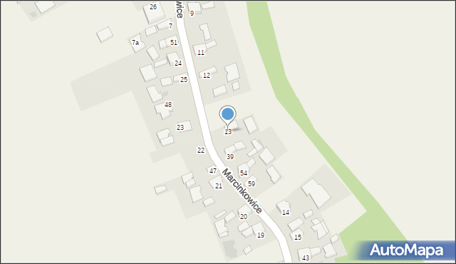 Marcinkowice, Marcinkowice, 13, mapa Marcinkowice