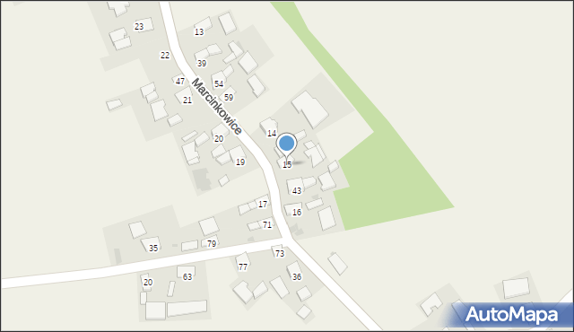 Marcinkowice, Marcinkowice, 15, mapa Marcinkowice