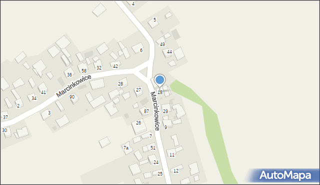 Marcinkowice, Marcinkowice, 18, mapa Marcinkowice