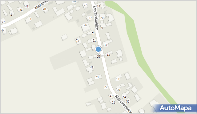 Marcinkowice, Marcinkowice, 25, mapa Marcinkowice