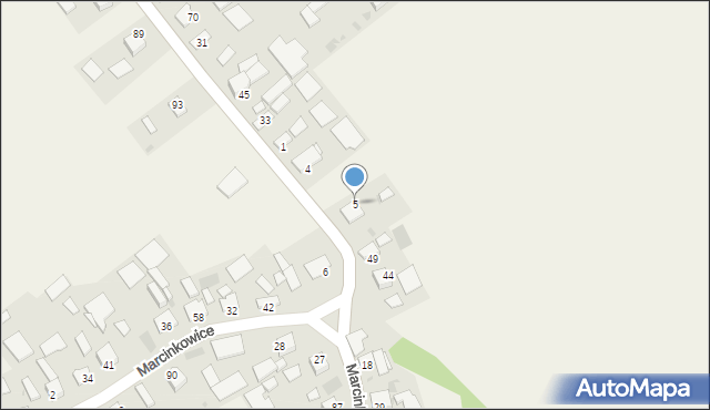Marcinkowice, Marcinkowice, 5, mapa Marcinkowice