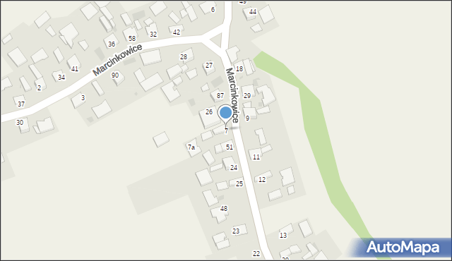 Marcinkowice, Marcinkowice, 7, mapa Marcinkowice