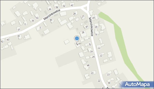 Marcinkowice, Marcinkowice, 7a, mapa Marcinkowice
