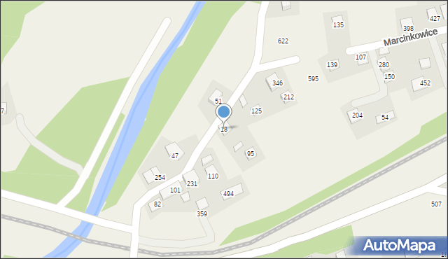 Marcinkowice, Marcinkowice, 18, mapa Marcinkowice