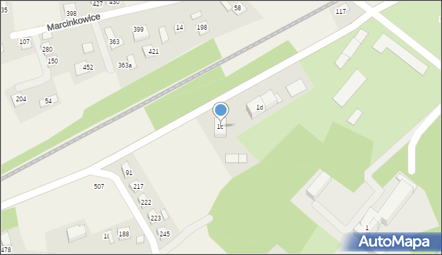 Marcinkowice, Marcinkowice, 1c, mapa Marcinkowice