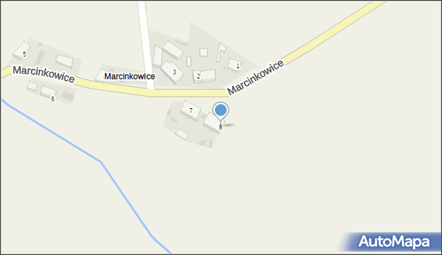 Marcinkowice, Marcinkowice, 8, mapa Marcinkowice