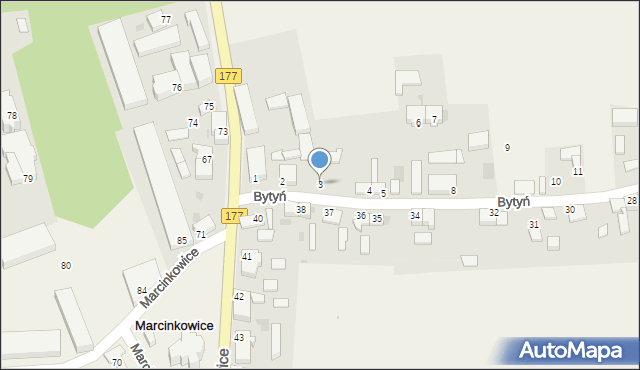 Marcinkowice, Marcinkowice, 3, mapa Marcinkowice