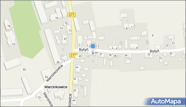 Marcinkowice, Marcinkowice, 38, mapa Marcinkowice