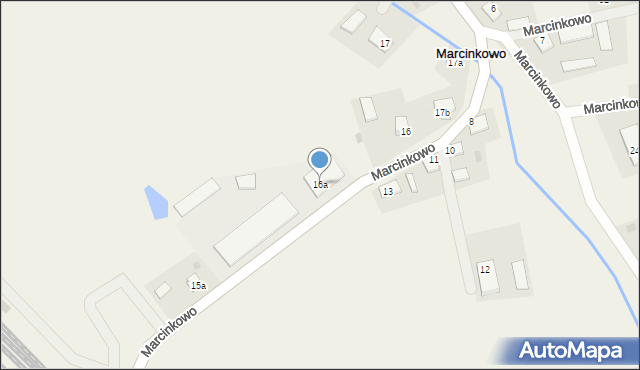 Marcinkowo, Marcinkowo, 16a, mapa Marcinkowo