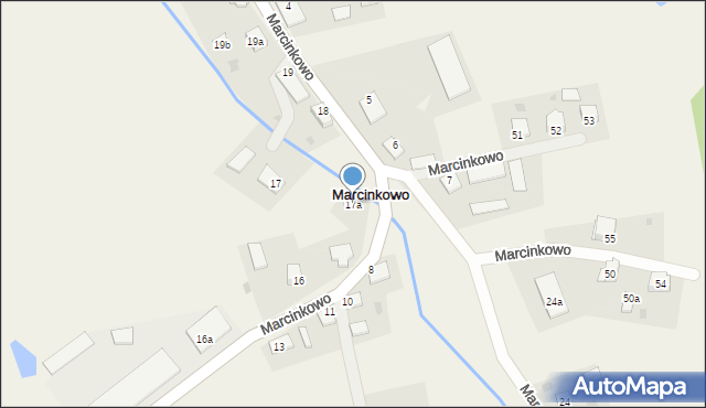 Marcinkowo, Marcinkowo, 17a, mapa Marcinkowo