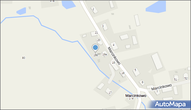 Marcinkowo, Marcinkowo, 19b, mapa Marcinkowo