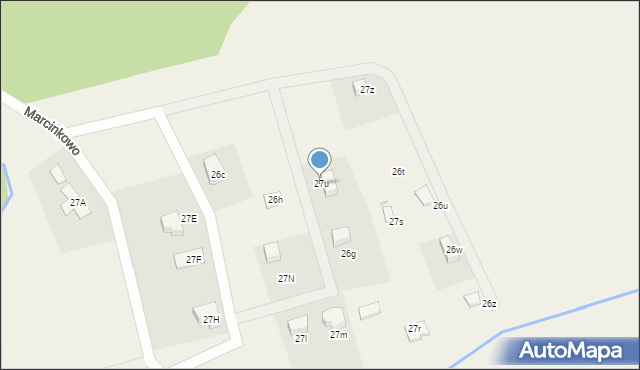 Marcinkowo, Marcinkowo, 27u, mapa Marcinkowo