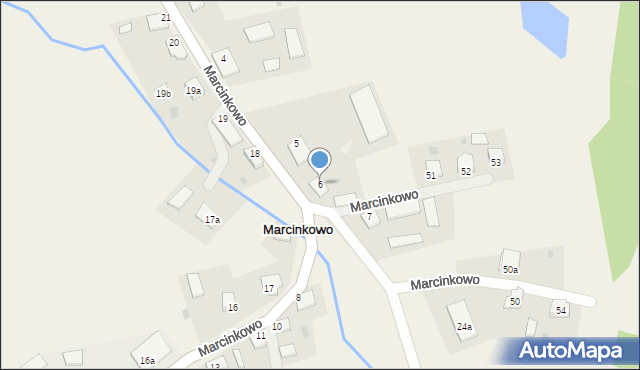 Marcinkowo, Marcinkowo, 6, mapa Marcinkowo