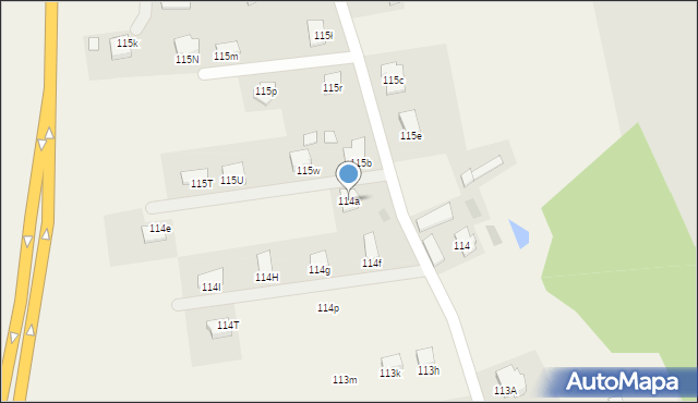 Marcinkowo, Marcinkowo, 114a, mapa Marcinkowo