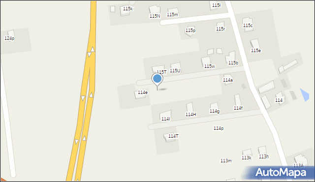 Marcinkowo, Marcinkowo, 114d, mapa Marcinkowo