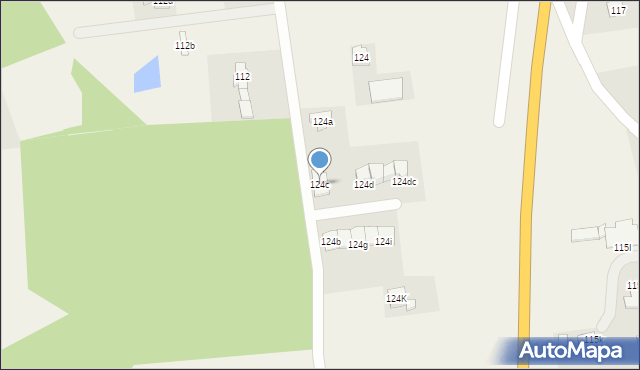 Marcinkowo, Marcinkowo, 124c, mapa Marcinkowo