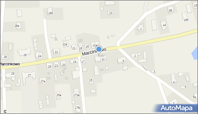 Marcinkowo, Marcinkowo, 14, mapa Marcinkowo