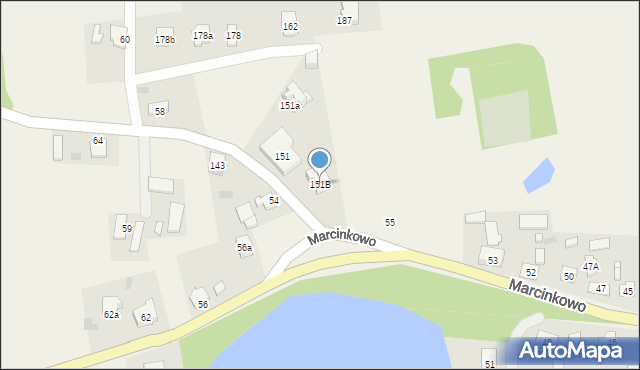 Marcinkowo, Marcinkowo, 151B, mapa Marcinkowo