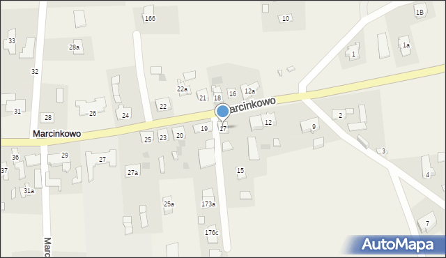 Marcinkowo, Marcinkowo, 17, mapa Marcinkowo