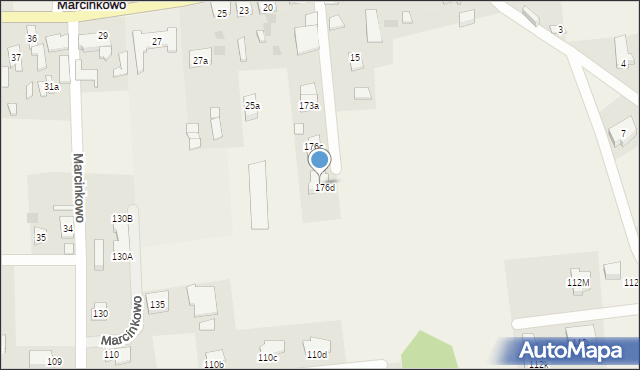 Marcinkowo, Marcinkowo, 176e, mapa Marcinkowo