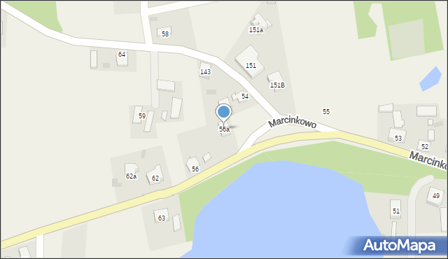 Marcinkowo, Marcinkowo, 56a, mapa Marcinkowo
