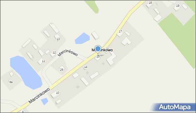Marcinkowo, Marcinkowo, 15, mapa Marcinkowo