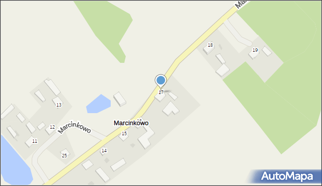 Marcinkowo, Marcinkowo, 17, mapa Marcinkowo