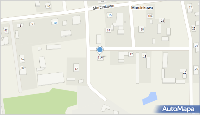 Marcinkowo, Marcinkowo, 11A, mapa Marcinkowo