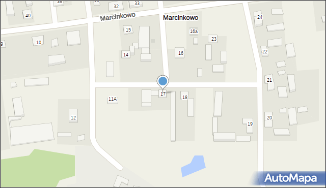 Marcinkowo, Marcinkowo, 17, mapa Marcinkowo