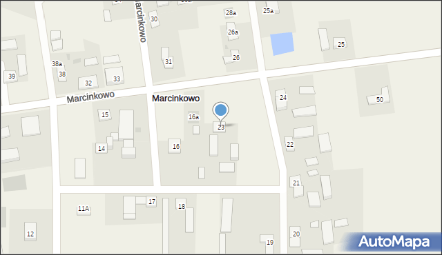 Marcinkowo, Marcinkowo, 23, mapa Marcinkowo