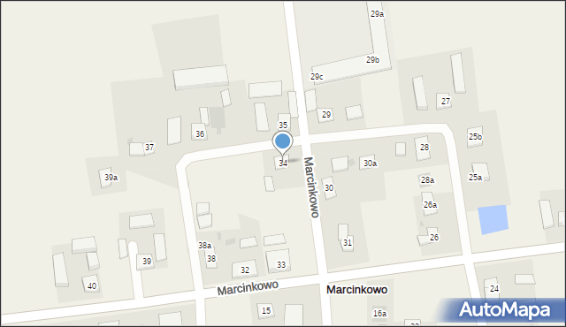 Marcinkowo, Marcinkowo, 34, mapa Marcinkowo