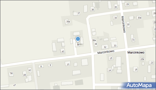 Marcinkowo, Marcinkowo, 39, mapa Marcinkowo