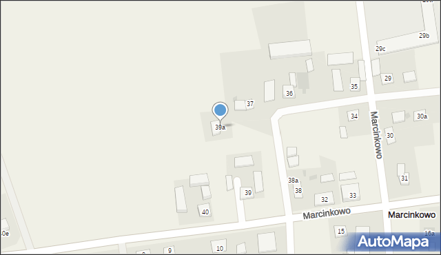 Marcinkowo, Marcinkowo, 39a, mapa Marcinkowo