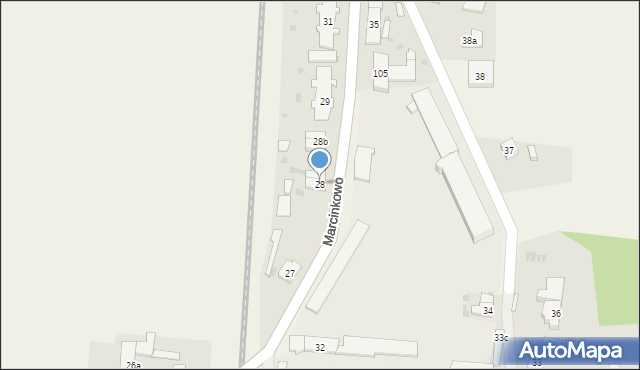 Marcinkowo, Marcinkowo, 28, mapa Marcinkowo