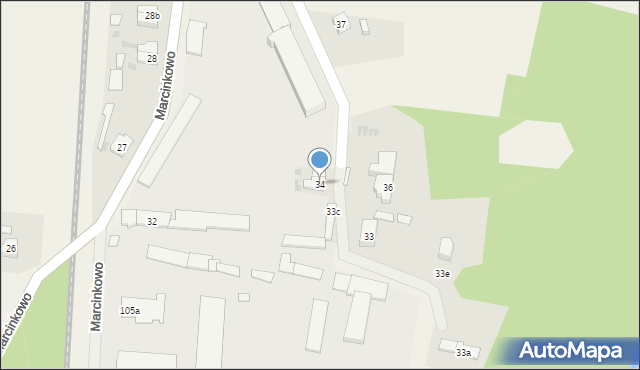 Marcinkowo, Marcinkowo, 34, mapa Marcinkowo