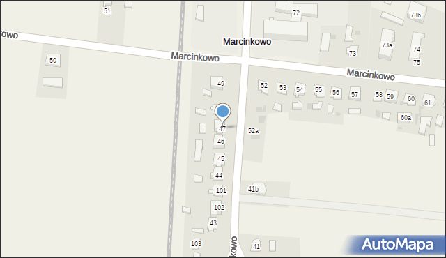 Marcinkowo, Marcinkowo, 47, mapa Marcinkowo
