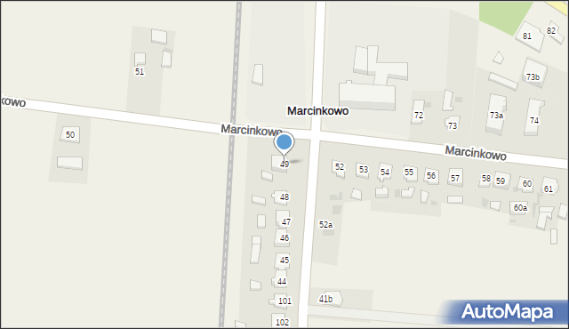 Marcinkowo, Marcinkowo, 49, mapa Marcinkowo