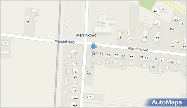 Marcinkowo, Marcinkowo, 52, mapa Marcinkowo